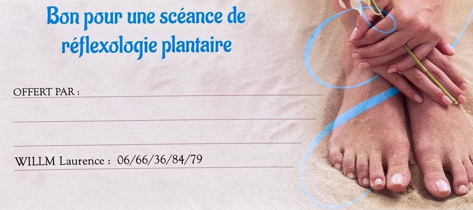 Carte cadeau pour une séance de réflexologie plantaire avec Laurence Willm